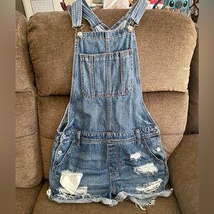 American Eagle jean overalls